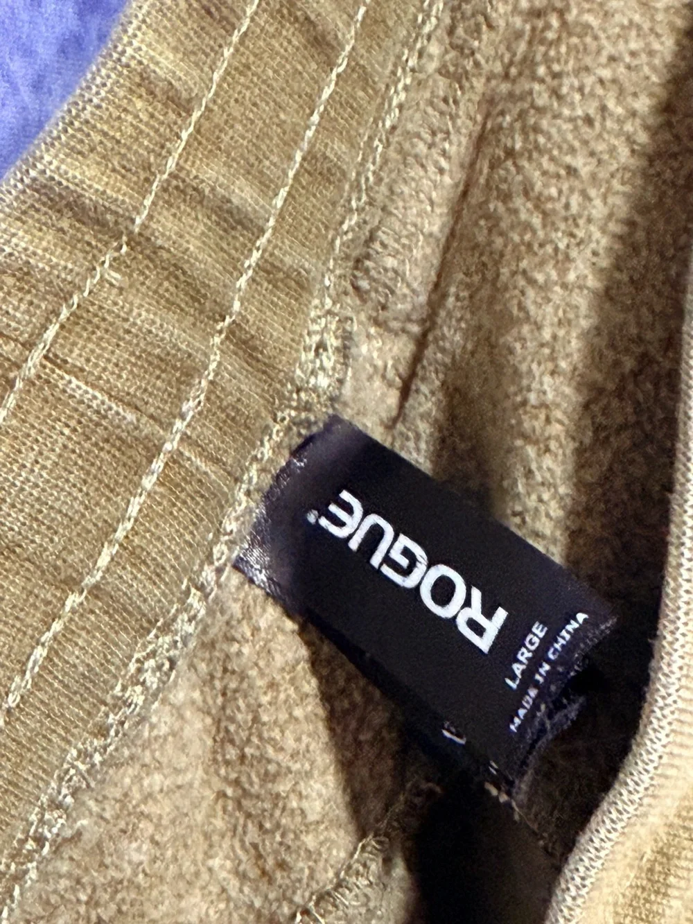 Rogue Tan Fleece-Lined Sweatpants Men’s large